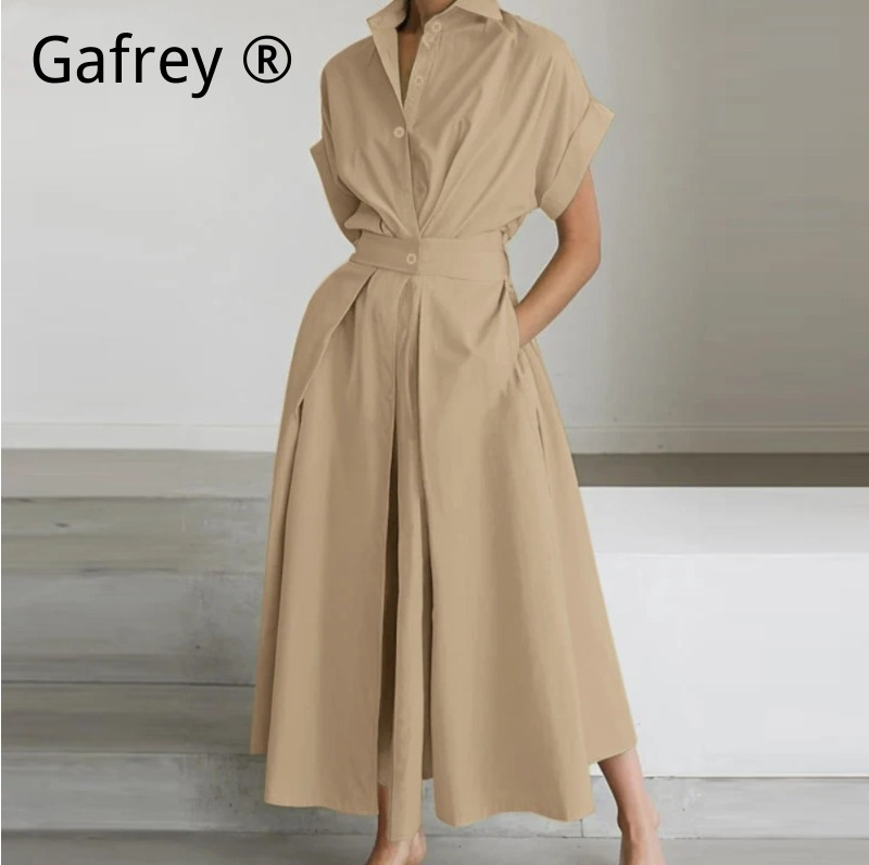 Women'S Formal Wear Cardigan - Платье изо льна классического однотонного цвета