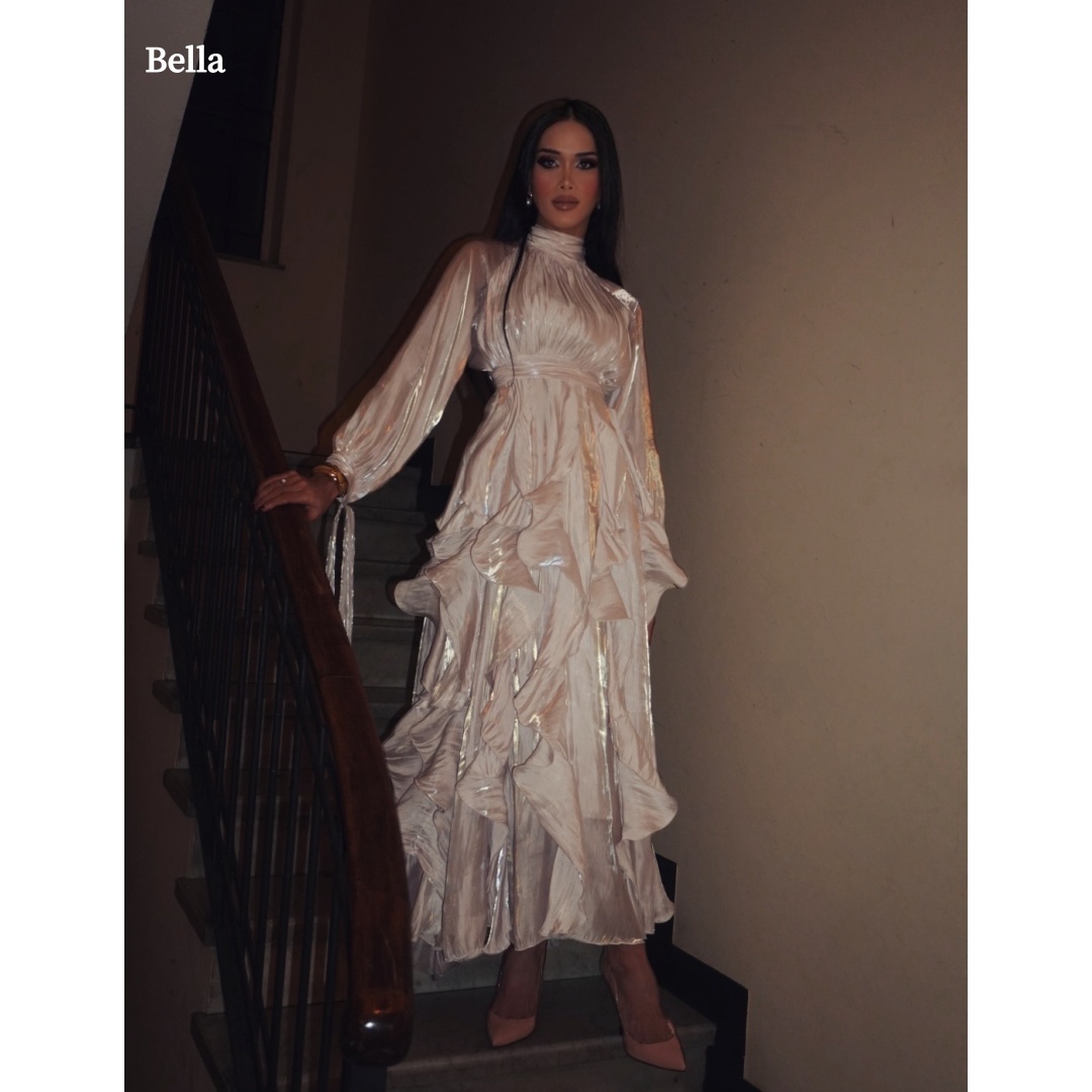 Women Formal Wear For Graduation - Индивидуальные вечерние платья Bella: Золотое платье-макси