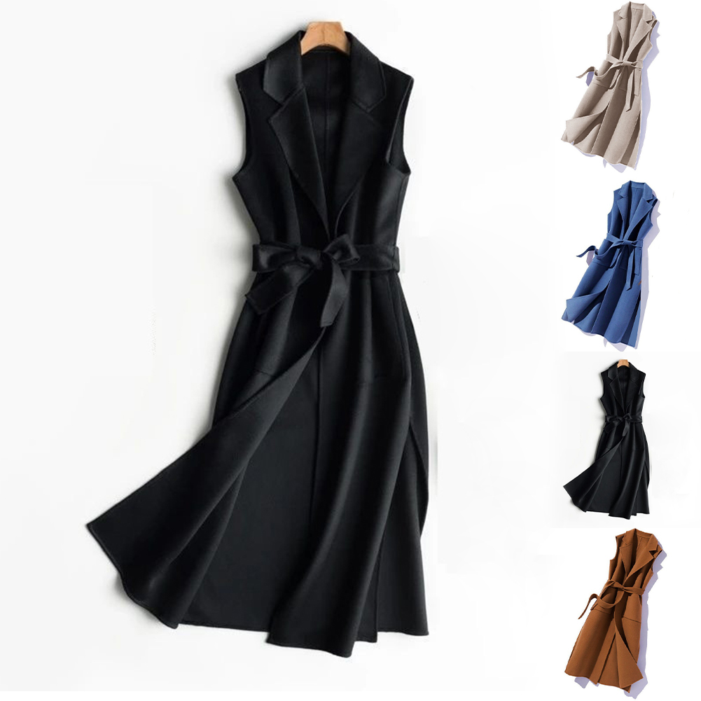 Women'S Formal Wear Cardigan - Женский термовест с отложным воротником без