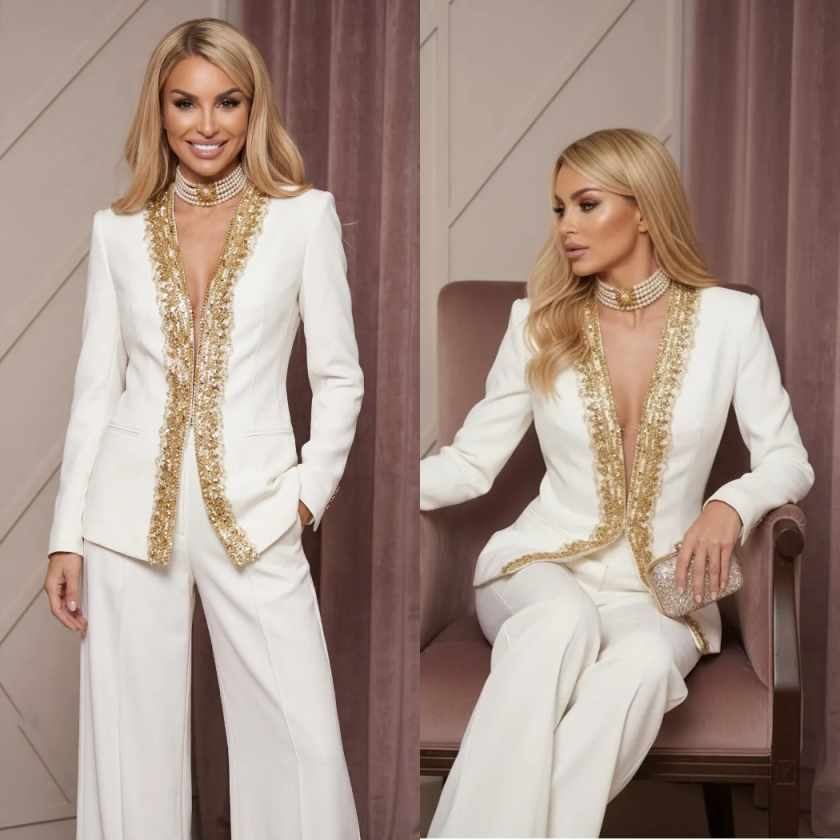 Women Formal Wear For Graduation - Комплект из 2 предметов: женский брючный
