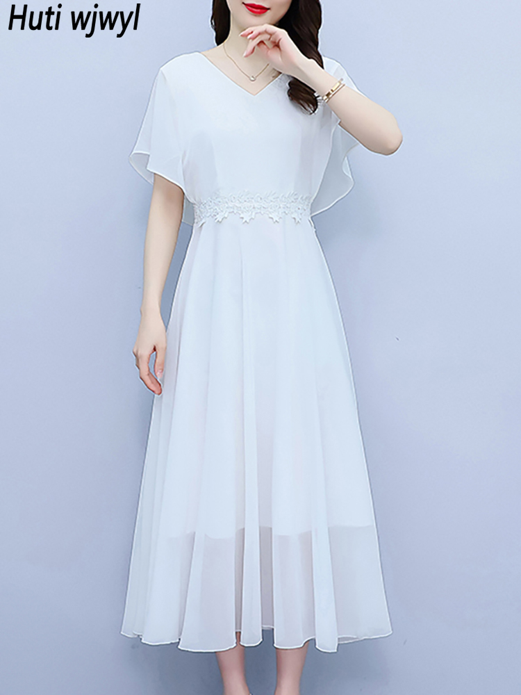 Formal Wear Gowns For Women - Женское шифоновое платье с рукавом-бабочкой, Элегантное