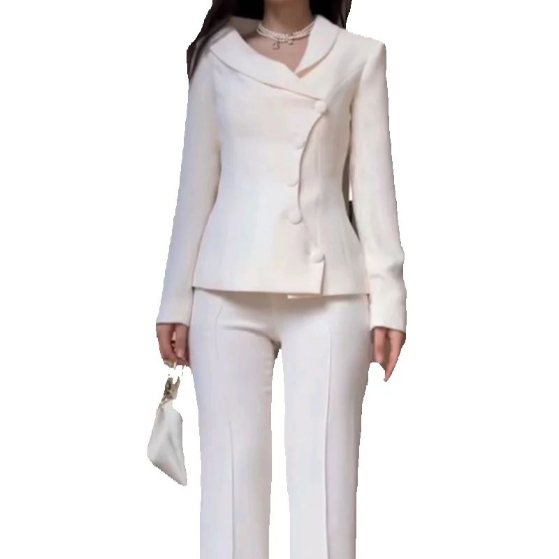 Белые женские костюмы, комплек – обзор и цена Women Formal Wear Blazer Set