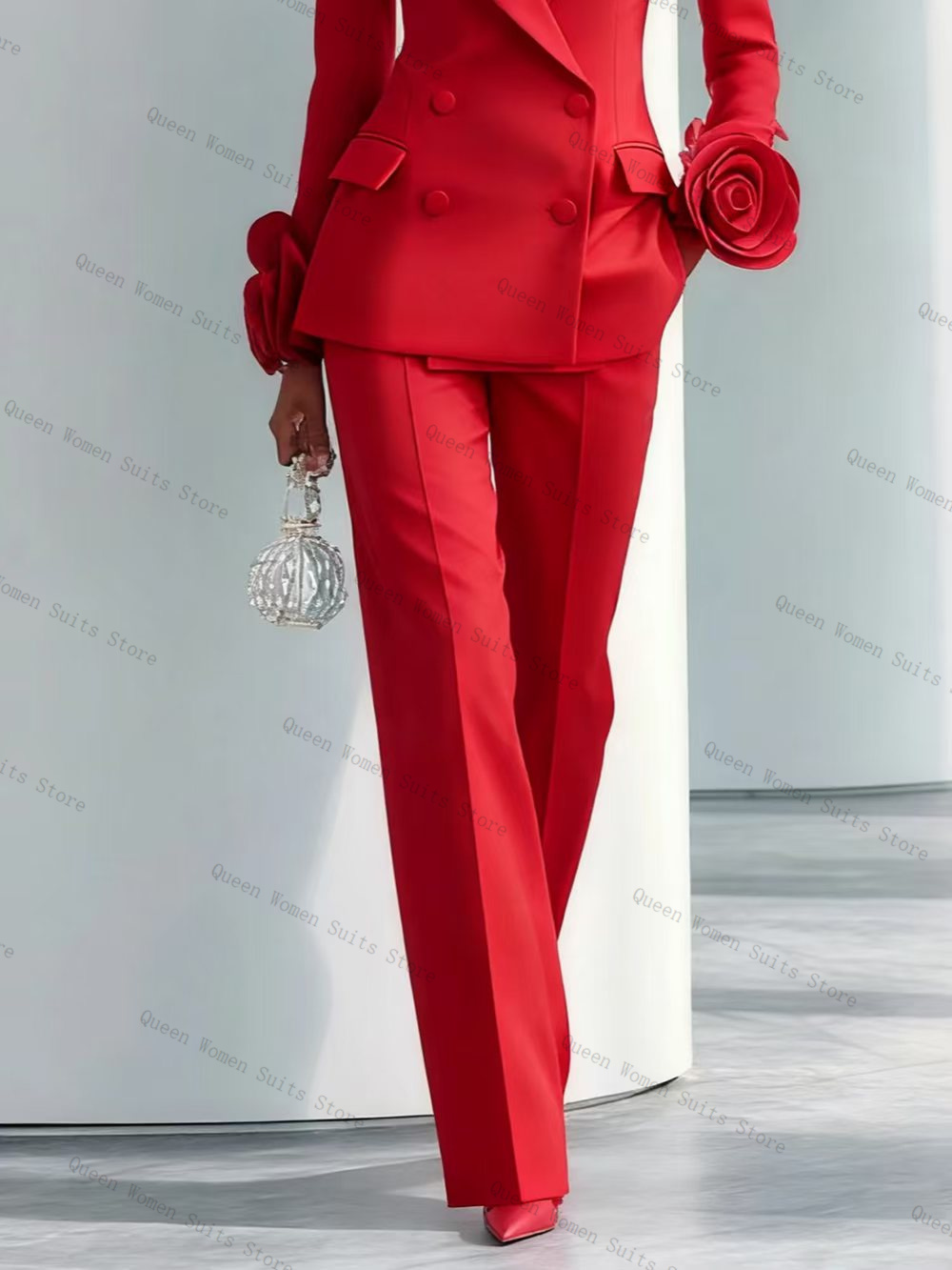 Роскошный красный женский кост – обзор и цена Women Formal Wear Blazer Set